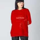 Lutrinaeのカワウソ / SALMON WITH【白文字】 Big Long Sleeve T-Shirt