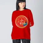 ほほらら工房 SUZURI支店の清酒小桜赤 Big Long Sleeve T-Shirt