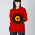 Quatre Illustrationのキャトルレコード02-A Big Long Sleeve T-Shirt