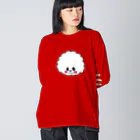 Yellow Ribbon Dog Shopのふわふわアフロちゃん Big Long Sleeve T-Shirt