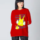 LalaHangeulのLonghorn Cowfish(コンゴウフグ) ビッグシルエットロングスリーブTシャツ