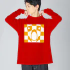 日々好日屋2号店の驚く市松模様 Big Long Sleeve T-Shirt