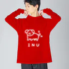 Riranaの丸っこいわんちゃん（白線） Big Long Sleeve T-Shirt