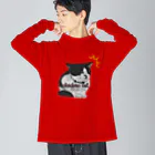 ハラユカ。のチキンキャット〜ビビり猫〜 Big Long Sleeve T-Shirt