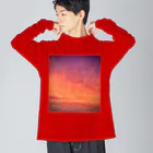 でおきしりぼ子の実験室の夕焼けすぎる雲-縦 Big Long Sleeve T-Shirt