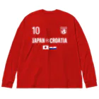 アージーのクロアチア ジャパン ワールド サッカー ビッグシルエットロングスリーブTシャツ