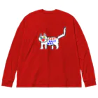 エマメ本舗のオッドアイの白猫エマメちゃんグッズ Big Long Sleeve T-Shirt