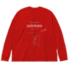 Lutrinaeのカワウソ / SALMON WITH【白文字】 Big Long Sleeve T-Shirt