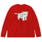 LalaHangeulの白虎の仔 Big Long Sleeve T-Shirt