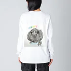 パート主婦しずかのオリジナルイラストグッズのカラスのハッピー Big Long Sleeve T-Shirt