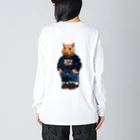 ことぷん の こぜにかせぎのはとふろーれん背面 Big Long Sleeve T-Shirt