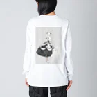 けだまみれのくまのオバケちゃん Big Long Sleeve T-Shirt