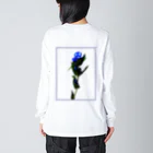 Ameoのリンドウ プリント Big Long Sleeve T-Shirt