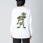 もむのふの爬虫類グッズやさんの天燈鬼トノサマガエルちゃんバックプリント Big Long Sleeve T-Shirt