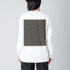 HI10×2KI design-ヒトトキデザイン-のmoose alaska pattern Big Long Sleeve T-Shirt