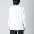 rilybiiのantique peach milk tea × logo message Big Long Sleeve T-Shirt