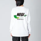 グラフィンのねぎ ネギ NEGI パロディ バックプリント ビッグシルエットロングスリーブTシャツ