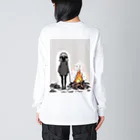 owl's shopのBonfire lit Big Long Sleeve T-Shirt