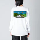 コウシュウペンの山梨の風景 ビッグシルエットロングスリーブTシャツ