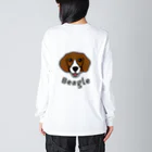 PLAYBULLのまめつぶビーグルくん Big Long Sleeve T-Shirt