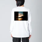 yoheyheeeey のグッズショップのSomeday（Sunrise）　横長 Big Long Sleeve T-Shirt