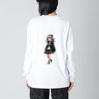 infinexus_dsgnのちびキャラ少女（Silver hair） ビッグシルエットロングスリーブTシャツ