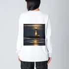 夜景ショップの幻想的な灯台のグッズ Big Long Sleeve T-Shirt