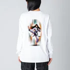 万年素人ショップの黒帯テコンドー女子 Big Long Sleeve T-Shirt