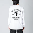 【SALE】Tシャツ★1,000円引きセール開催中！！！kg_shopの[★バック] GOUT ATTACK (文字ブラック) ビッグシルエットロングスリーブTシャツ