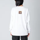 FLOWERアニマルのロココFLOWERキャットコスモス Big Long Sleeve T-Shirt