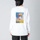 AQUAMETAVERSEの花のささやき　ラフルール　1859 ビッグシルエットロングスリーブTシャツ