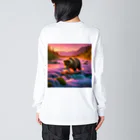 OHANA_087のアラスカのグリズリー Big Long Sleeve T-Shirt