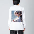 スカ次郎ショップの白髪和服美女シリーズ 0005 Big Long Sleeve T-Shirt