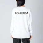 Happyーpop28c🎵のLOVEラビット🐰　PONPUS114 ビッグシルエットロングスリーブTシャツ