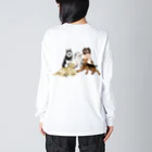 OOKIIINUの大きい犬たち ビッグシルエットロングスリーブTシャツ