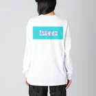 Echoes の爽やかロゴのサンダル mint×pink Big Long Sleeve T-Shirt