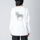 AtelierBoopの花月　フレンチブルドッグ ビッグシルエットロングスリーブTシャツ