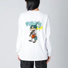 おふなさんのFishing boy ビッグシルエットロングスリーブTシャツ