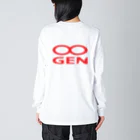 MUGENGEN (ムゲンゲン)のMUGENGEN logo long T-shirt ビッグシルエットロングスリーブTシャツ