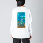 easygoing_dogのキラキラ（ネオンブルー） Big Long Sleeve T-Shirt