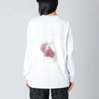 chiii × ☆の女の子×赤色 Big Long Sleeve T-Shirt