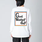 good weather dayのgoodweatherday_ロゴビッグロンT ビッグシルエットロングスリーブTシャツ