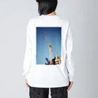 Adrenaline  Paradiseの2020Barcelona giraffe ビッグシルエットロングスリーブTシャツ