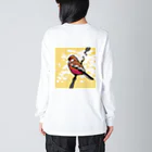 工房ＨＡＮＺＯＵの野鳥シリーズ　ベニマシコ Big Long Sleeve T-Shirt