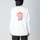 ミウラエツコのHAPPY PINK GANESH Big Long Sleeve T-Shirt