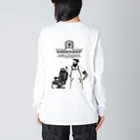 月詩のbarber shop ビッグシルエットロングスリーブTシャツ