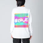 なしこはうすの#LOVE(背景あり) ビッグシルエットロングスリーブTシャツ