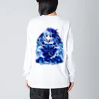月蝕ざっか店＠SUZURIのイノセントブルー（For Backprint） ビッグシルエットロングスリーブTシャツ