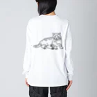 alligator_artの生まれ変わったら猫になりたい ビッグシルエットロングスリーブTシャツ