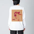 iＮUの威嚇する犬 ビッグシルエットロングスリーブTシャツ